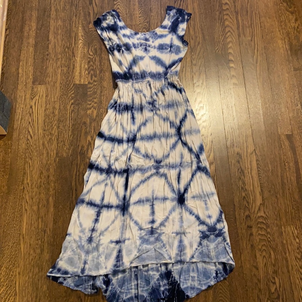 Anthropologie Tie Die High Low Midi/Maxi Dress